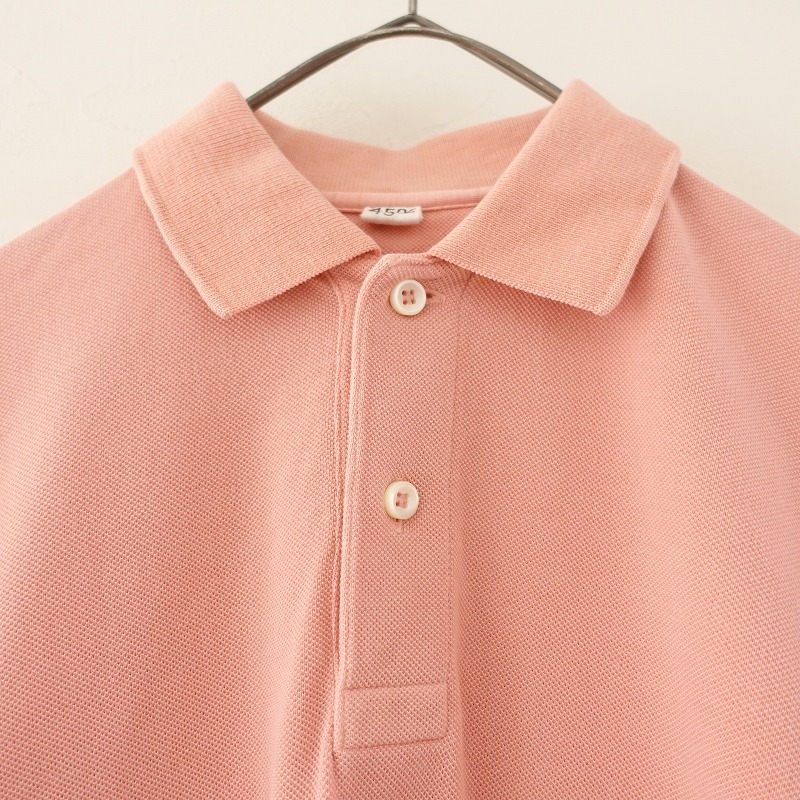 [ обычная цена 1.9 десять тысяч ]45a-rupi- M R45RPM * Hsu pi мака noko. 33 цвет 4 угол Polo *2 рубашка хлопок хлопок длинный рукав розовый (4-2410-78)[40K42]