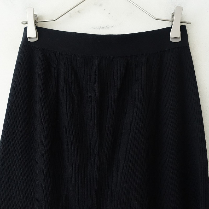 ドレステリア DRESSTERIOR *リブニットロングマーメイドスカート*38ウエストゴム黒ブラックボトムス(sk1-2410-403)【51K42】