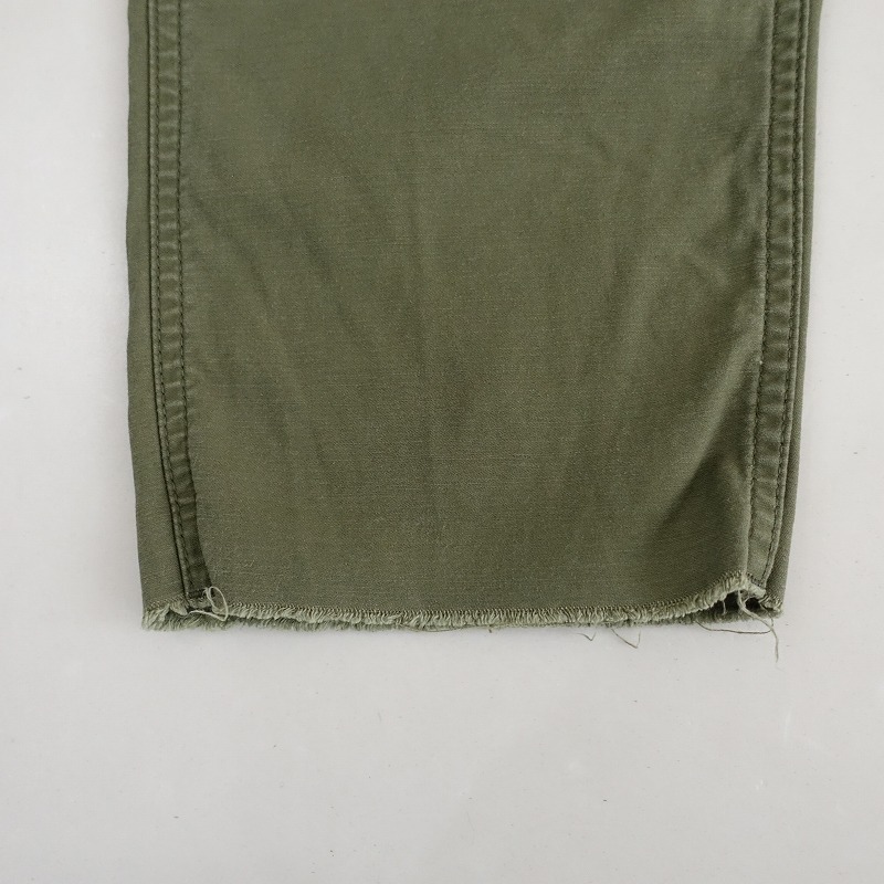 ハグオーワーヴィンテージシック Hug O War Vintage chic *コットンパンツ*1カットオフヘムグリーンカーキ(27-2410-166)【22K42】_画像4