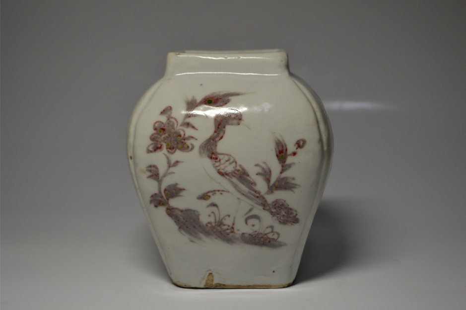 中国美術 釉里紅 花瓶 小壺 置物