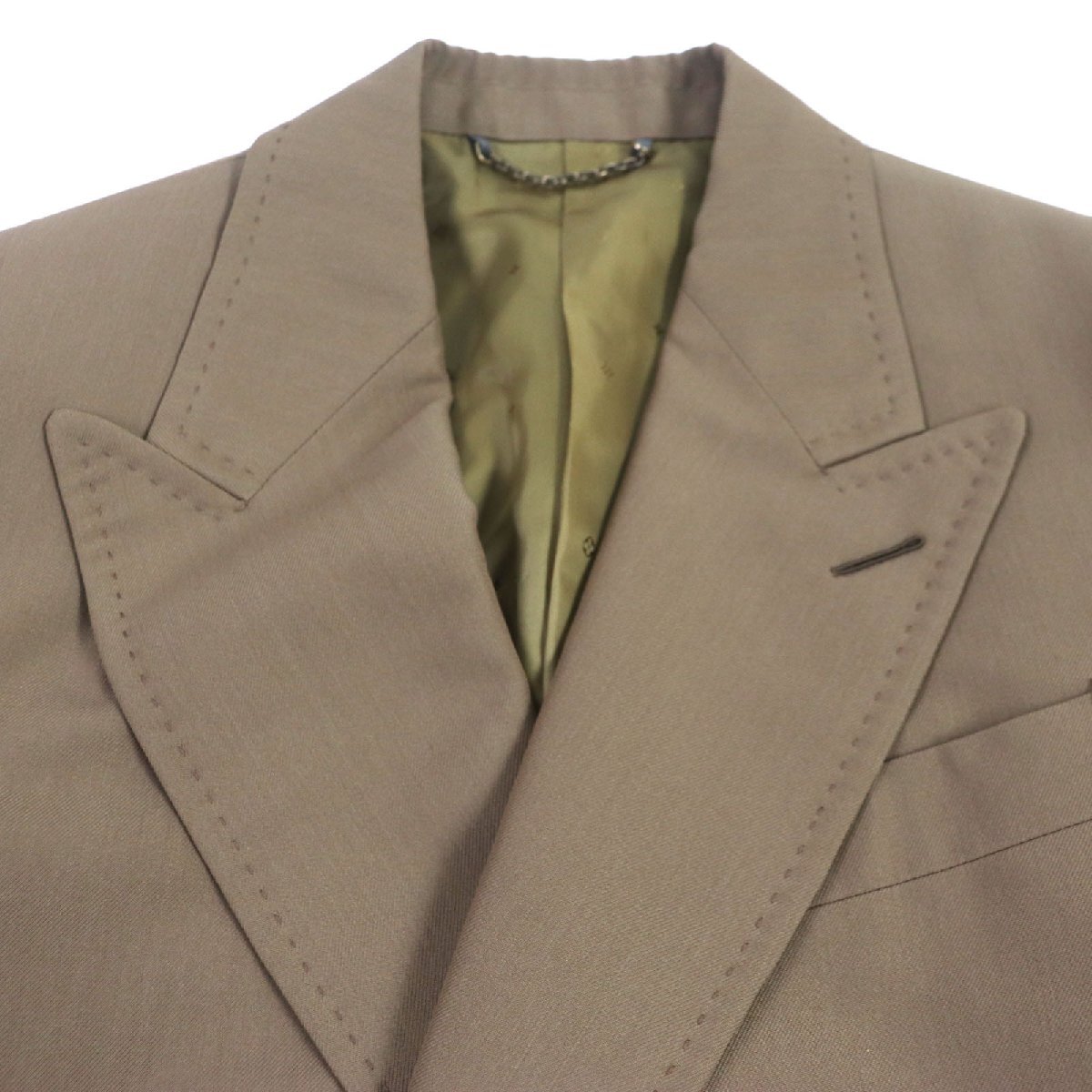 極美品▼LOUIS VUITTON ルイヴィトン HGC70E Plain Rainbow ポピードロシー ロゴ入りボタン ロング コート ブラウン 44 正規(guī)品 メンズ