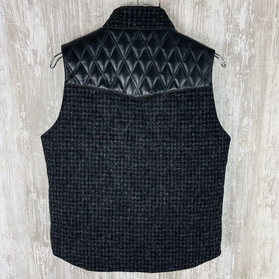極美品】RJB フラットヘッド ハリスツイード ラムレザーヨーク 極美品】RJB フラットヘッド ハリスツイード ラムレザーヨーク