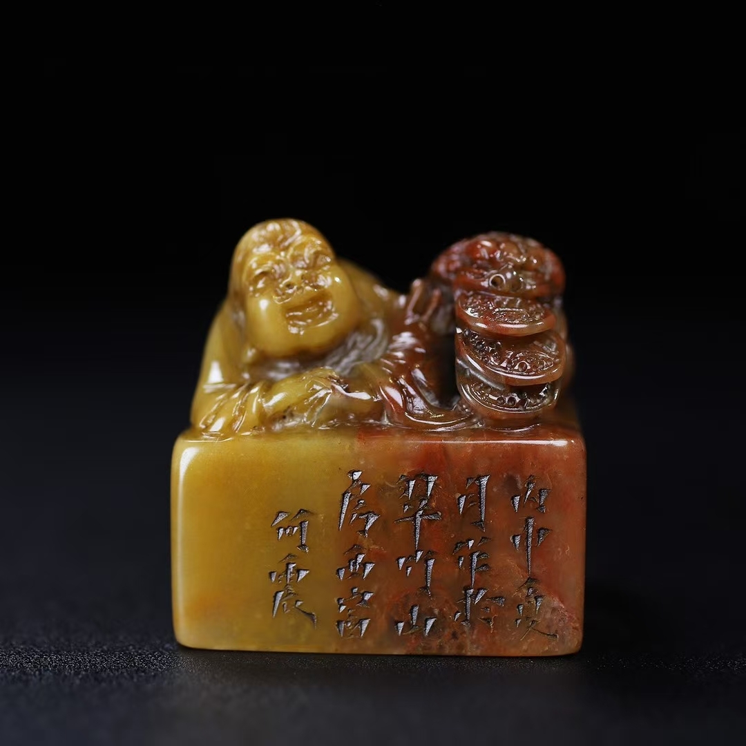 骨董*珍藏*古寿山石*細密彫*印章】極細工 古賞物 中国古玩 中国 骨董*珍藏*古寿山石*細密彫*印章】極細工 古賞物 中国古玩 中国