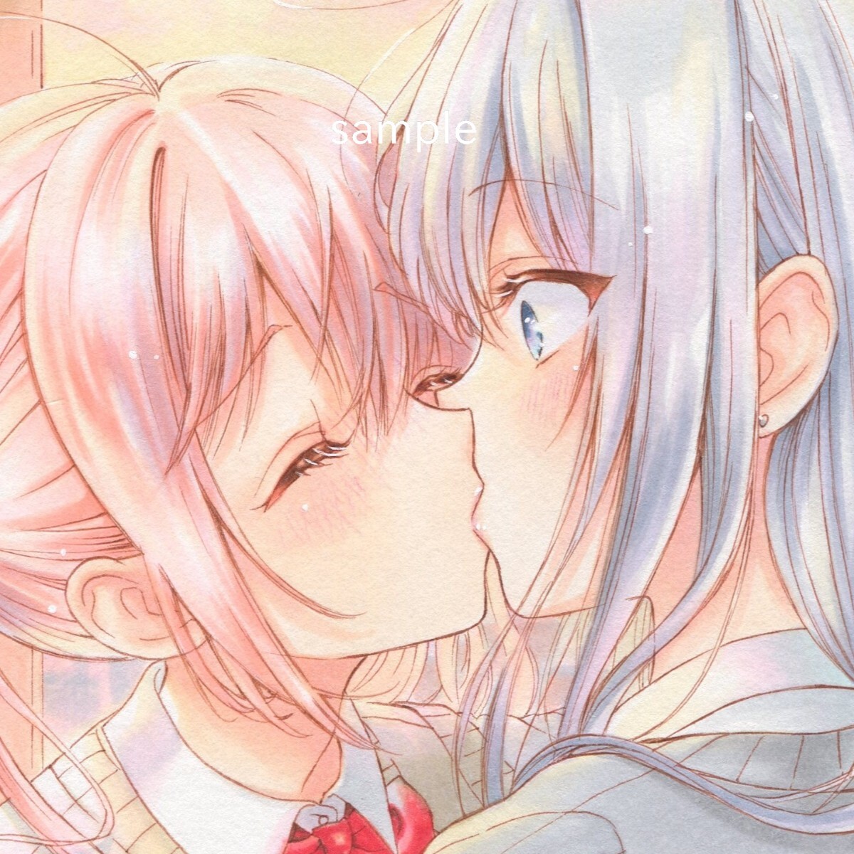 手描きイラスト オリジナル「桜と着物の少女」B4 漫画原稿 手描きイラスト オリジナル「桜と着物の少女」B4 漫画原稿