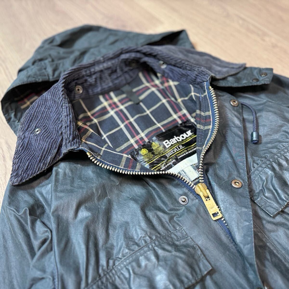 ターコイズネイビー】C36 Vintage Barbour BEDALE ビンテージ ターコイズネイビー】C36 Vintage Barbour BEDALE ビンテージ