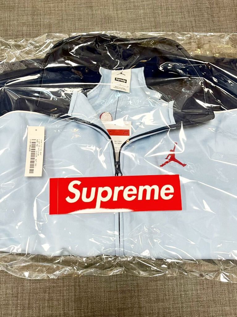 送料無料 M 水色 Supreme x Jordan Tricot Track Jacket Blue 送料無料 M 水色 Supreme x Jordan Tricot Track Jacket Blue