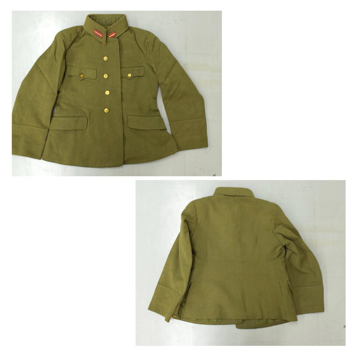 1-27525) 旧日本軍 陸軍中尉 将校 九八式 軍服 ミリタリー 上下