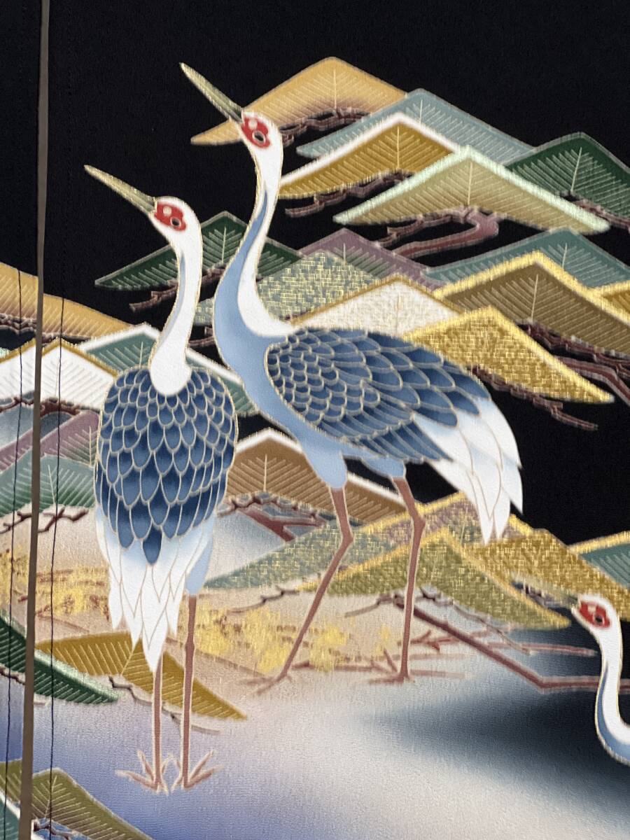 着物留袖素材リメイク作品〜暖簾、縁起物、つるの戯れ! 着物留袖素材リメイク作品〜暖簾、縁起物、つるの戯れ!