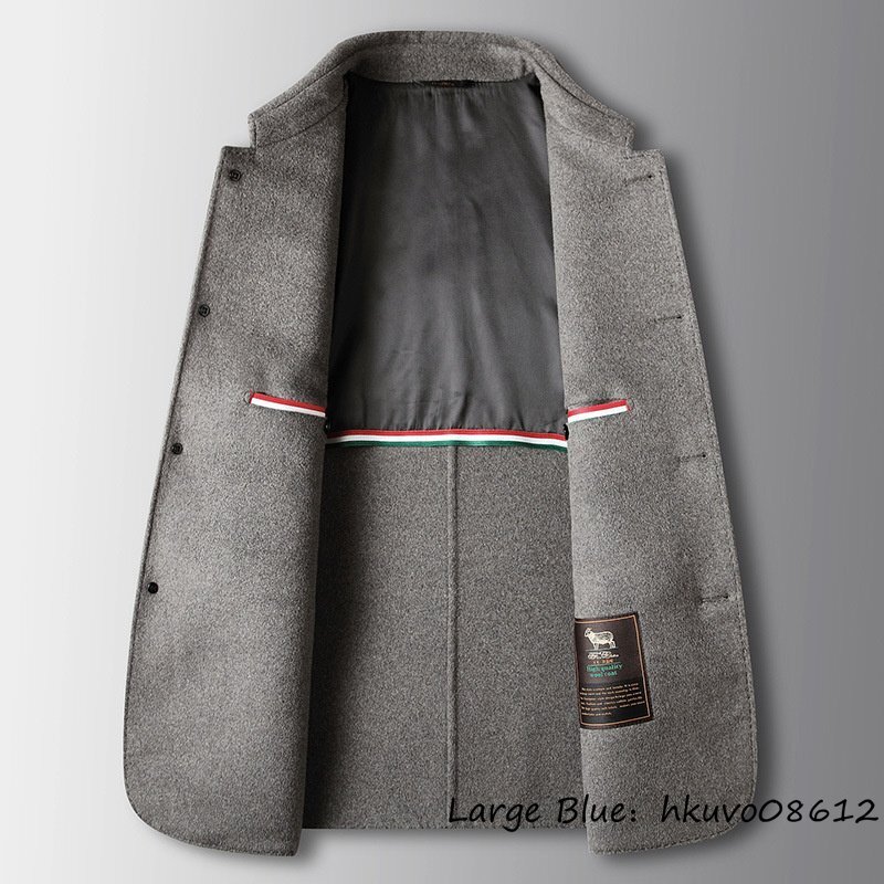  super rare * regular price 12 ten thousand wool coat men's coat business coat Chesterfield coat cashmere *WOOL long coat gentleman clothes outer gray M