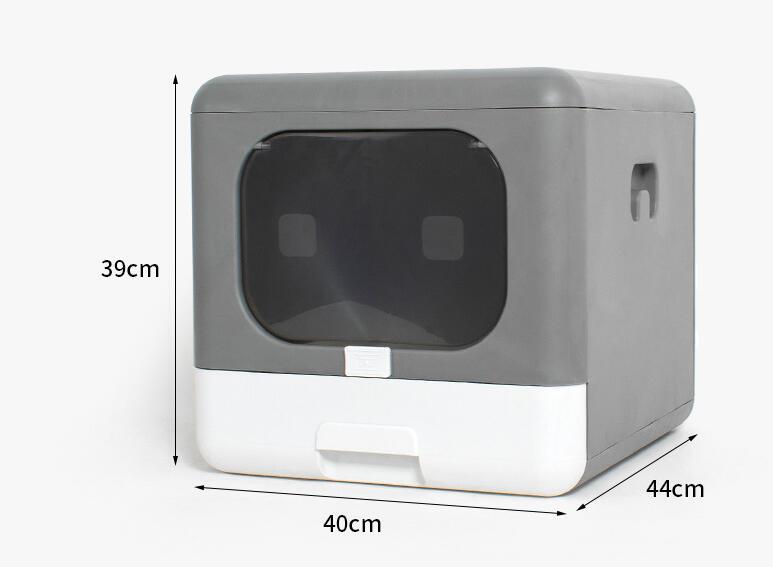 新作新入荷2色選択可 キャットトイレ貓用トイレフルカバー 折りたたみ大型 貓砂 飛び散り防止 スコップ付き ニオイ防止 清潔 お手入れ 脫臭