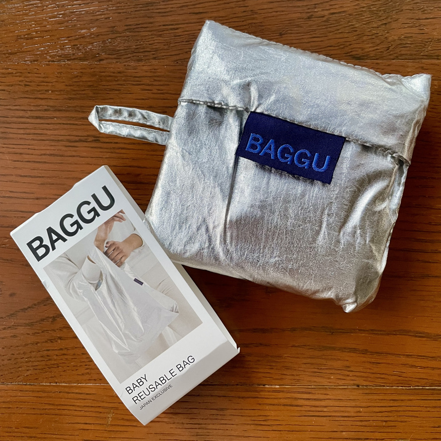 BAGGU　BABY BAGGU　メタリック シルバー（日本限定）　ベビーバグゥ　エコバッグ
