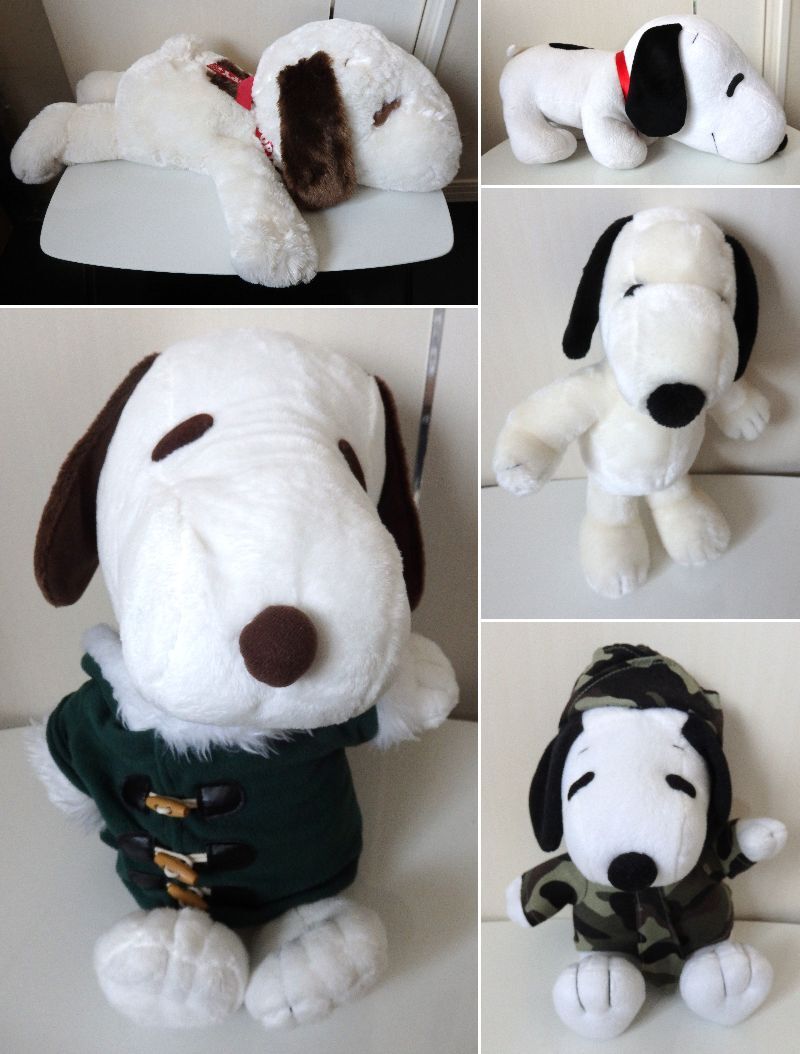 レトロ 当時物★PEANUT ピーナッツ SNOOPY スヌーピー ぬいぐるみ 5点まとめ★犬 キャラクタードール★高さ 23～70cm