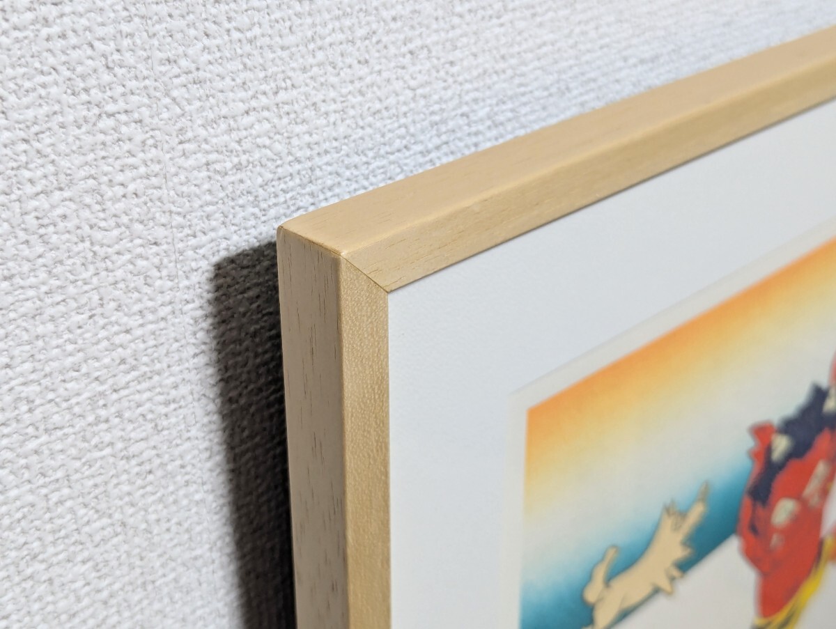 真作】【美品】瀧下和之「鬼ヶ島でぴょんぴょん」【木版画】【直筆 