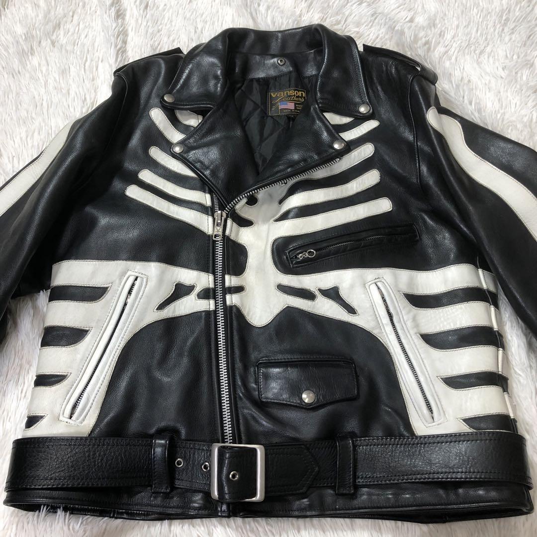1スタ VANSON バンソン BAN レザージャケット ボーン Bones 骨 1スタ VANSON バンソン BAN レザージャケット ボーン Bones 骨