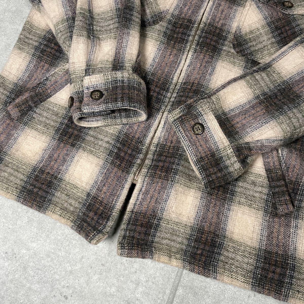 OLD UNIQLO シャツジャケット オンブレチェック 80s 初期 OLD UNIQLO シャツジャケット オンブレチェック 80s 初期