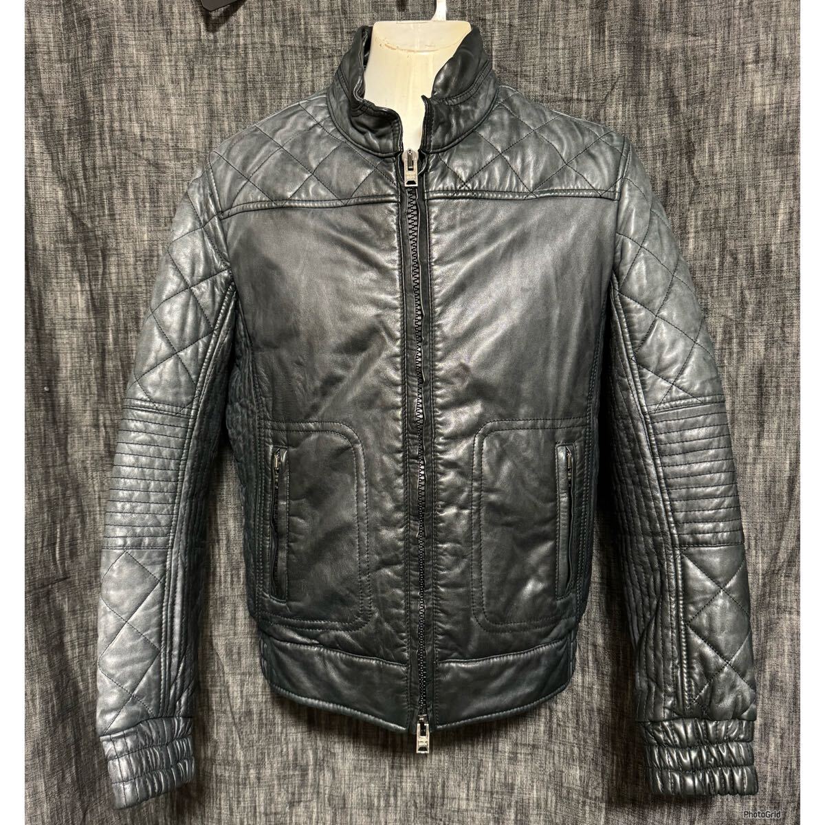 GIORGIO BRATO ラムレザー コーティング レザージャケット 46 M GIORGIO BRATO ラムレザー コーティング レザージャケット 46 M