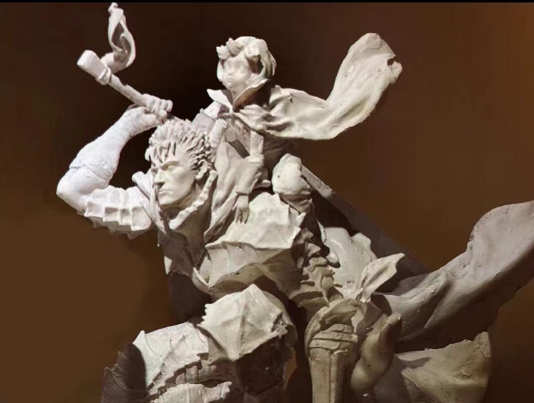 阿依GKホワイトモデル凱茲&希凱児烙印勇士未組立フィギュアモデルW 2365