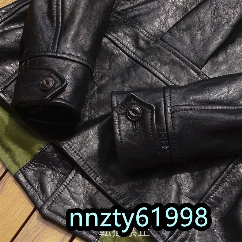 品質保証 ワーカーズジャケット 1.2mm 姫路 カーコート 馬革 レザー ホースハイド 1900s コサック S～5XLサイズ選択可 ブラック ニューバランスMade in USA 993 Core