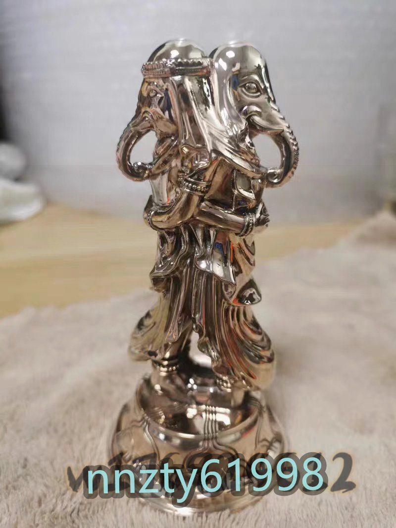 高品質☆歓喜天像 立像 銅製 磨き仕上げ 高さ12cm 密教法具 寺院 高品質☆歓喜天像 立像 銅製 磨き仕上げ 高さ12cm 密教法具 寺院
