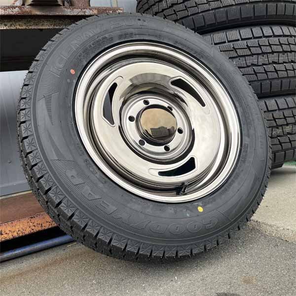US仕様! ハイエース 200系 レジアスエース 國(guó)産 スタッドレス タイヤホイールセット 16インチ スチール 215/65R16 GOODYEAR ICE NAVI SUV