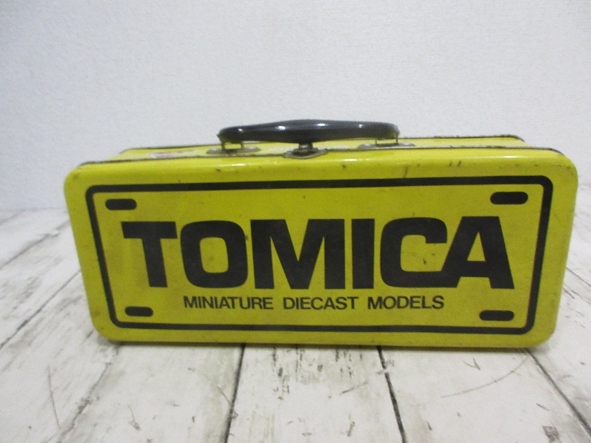 yo TOMICA 缶キャリングケース (カセットケースにも) 黃色　約12.5x8.5x30cm トミカ 【星見(jiàn)】