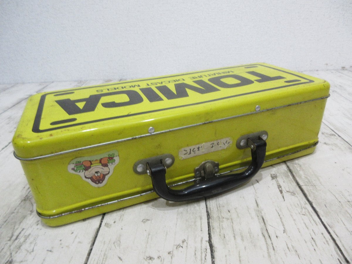yo TOMICA 缶キャリングケース (カセットケースにも) 黃色　約12.5x8.5x30cm トミカ 【星見(jiàn)】