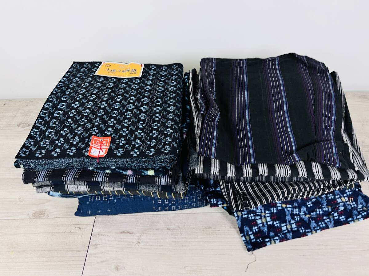 古布 木綿 絣 格子 透かし織 襤褸 古布 木綿 絣 格子 透かし織 襤褸 古布 木綿 刺し子 襤褸