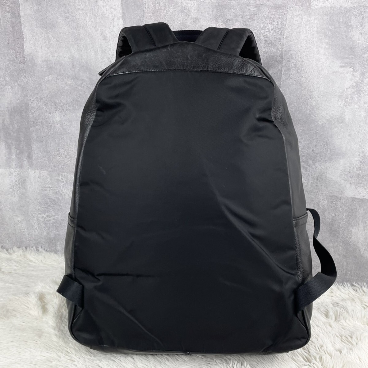  rare goods COACH Coach backpack rucksack business all leather fastener A4 metal fittings Logo type pushed . stitch men's commuting going to school black high capacity 