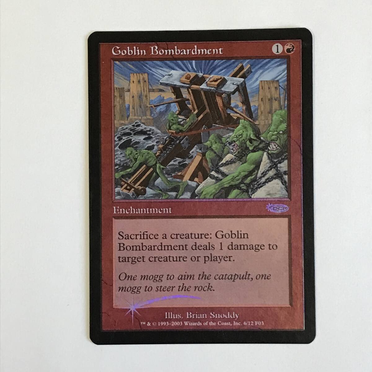 ★Goblin Bombardment(ゴブリンの砲撃)★プロモFoil英１枚