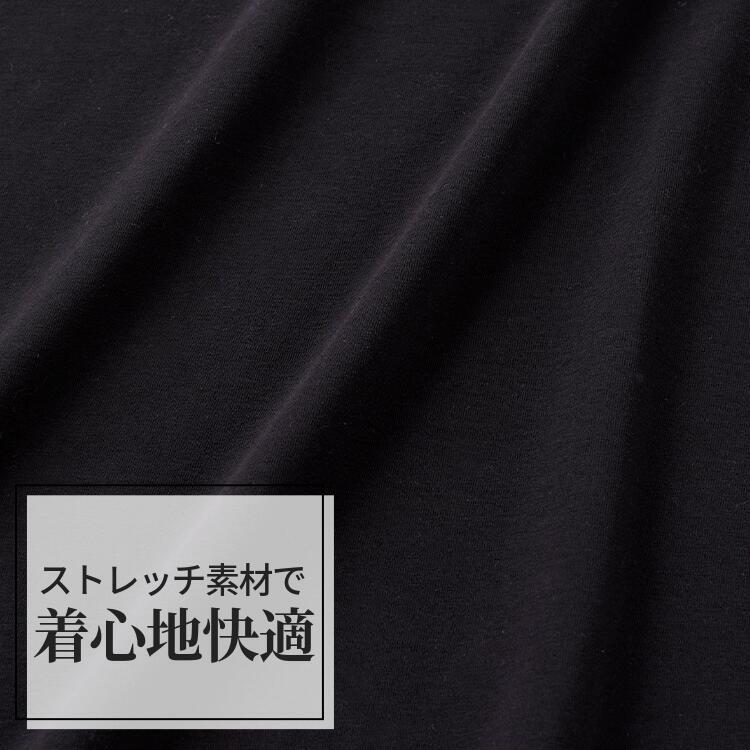 XLサイズ 長袖Tシャツ メンズ 無 地 2枚セット インナー 綿 重ね 着 一枚着 黒 ブラック 綿100% a s3018_画像4
