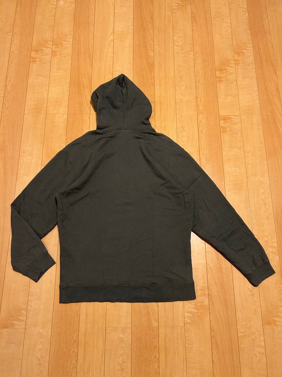 雰囲気系☆カーハート オーバーサイズXL大き目　裏起毛スウェットパーカ 正面BIGロゴマーク入！&カンガルーポケット付.フーディ オリーブ緑_画像5