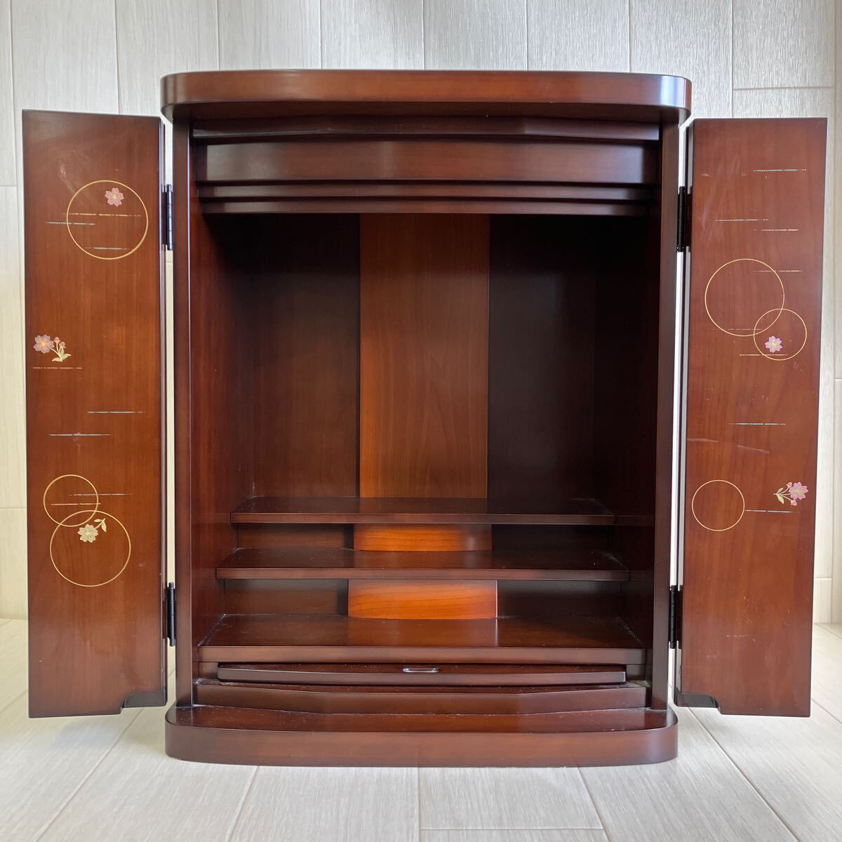 【仏壇】 モダンコンパクト仏壇（M） 16号 ミール(ブラウン色) 浜屋