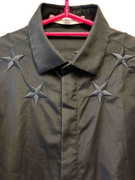 GIVENCHY ジバンシー 星 スター 比翼 チェック シャツ 長袖 L GIVENCHY ジバンシー 星 スター 比翼 チェック シャツ 長袖 L
