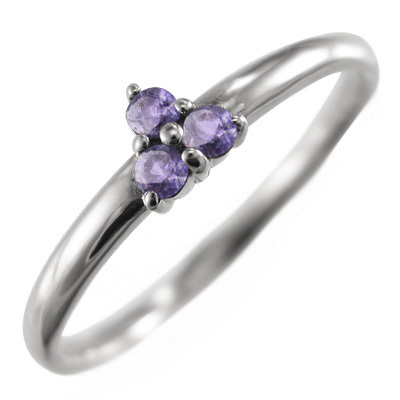 定番のお歳暮&冬ギフトの商品をすべ リング アメシスト(紫水晶) スリー 白金(プラチナ ストーン アメジスト