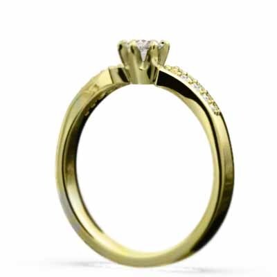 シトリン シトリン オーダーメイド 婚約 指輪 k18 11月の誕生石