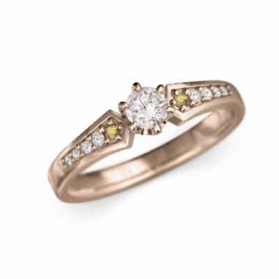 オーダーメイド 婚約 指輪 シトリン シトリン k18ピンクゴールド