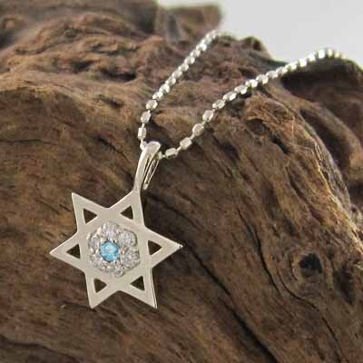 最大80%オフ ブルートパーズ 天然ダイヤモンド ペンダント ネックレス 六芒星 ゴールド