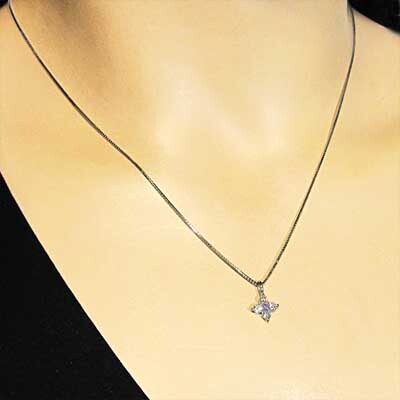 アメジスト ネックレス レディース 10k/18k K10/K18ホワイト