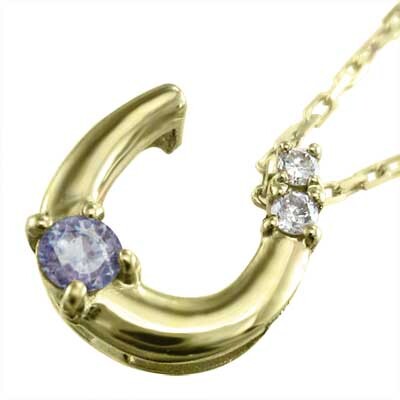 「かわいい~!」 k18 ジュエリー ネックレス タンザナイト 天然ダイヤモンド 12月 ゴールド