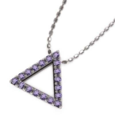 【公式】アクセサリーの激安通販 ネックレス アメジスト 2月の誕生石 k18ホワイトゴールド ゴールド