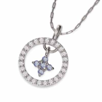 【SALE/37%OFF】 タンザナイト ネックレス クロス k10ホワイトゴールド 12月 タンザナイト