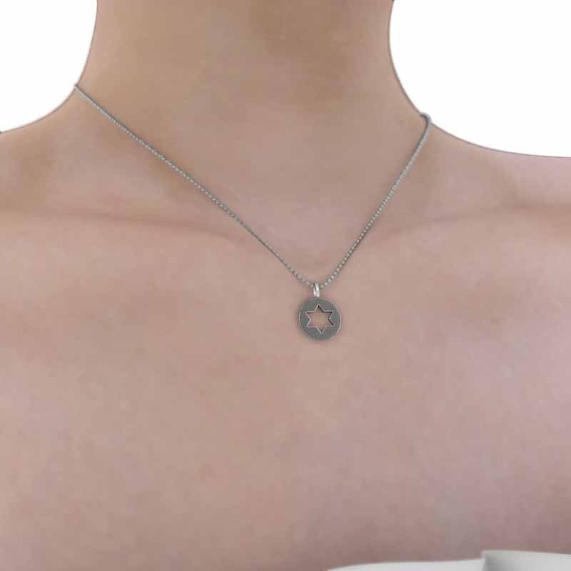 売り切れ必至! ペンダント k10ホワイト スタンダード 六芒星 ネックレス ゴールド