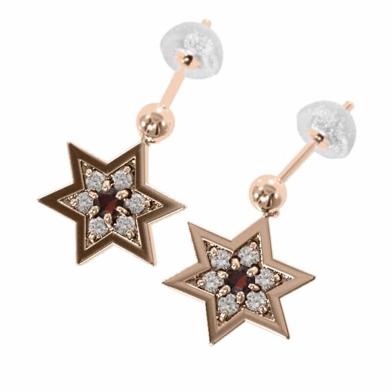 K18 ダイヤモンド ピアス 計0.2ct 18金 六本爪 一粒ダイヤ 両耳