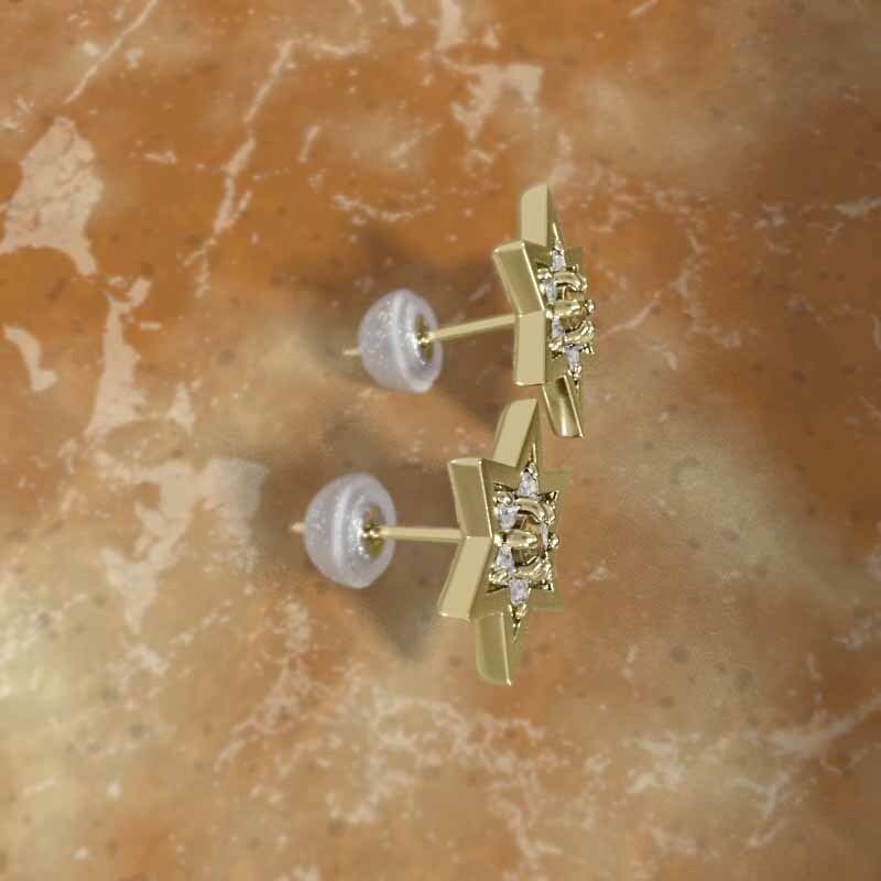 セブンイレブン 冬ギフト カタログ シトリン(黄水晶) 天然ダイヤモンド k18 六芒星 ペアピアス その他