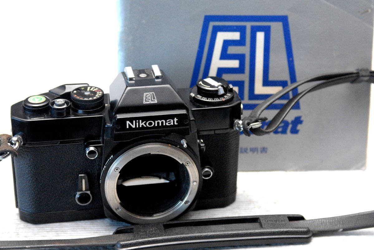 （綺麗）Nikon ニコン 人気の高級一眼レフカメラ Nikomat EL（黒）ボディ +（取説付） 希少な作動品（腐食なし）