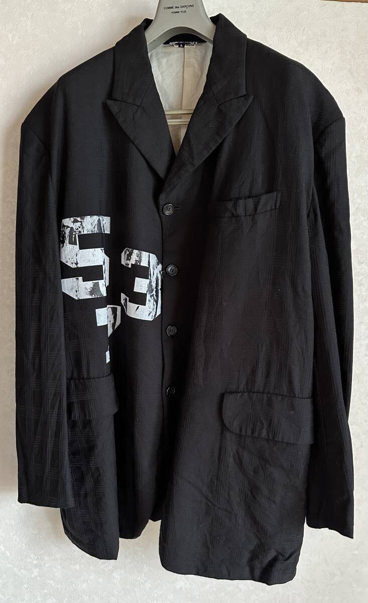 新品未使用 BLACK COMME des GARCONS 21AW 数字プリント オーバーサイズ ジャケット Lサイズ コムデギャルソン