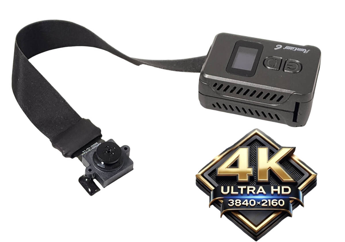 RunCam6 ボタン型ピンホールカメラ カスタム　ロングケーブル仕様　4K小型カメラ　アクションカム　アクションカメラ