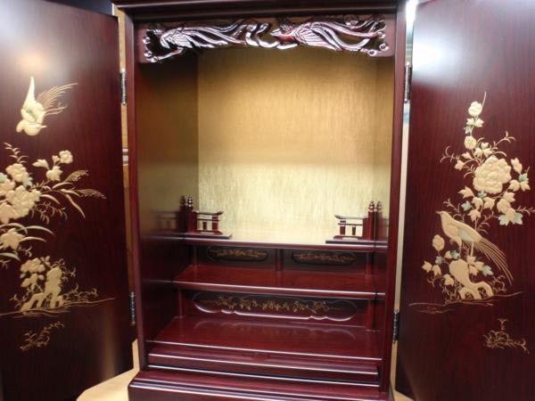 ◇24◇ 上置型 蒔絵仏壇☆紫檀色 【円良】☆18号 56cm ◇24◇ 上置型 蒔絵仏壇☆紫檀色 【円良】☆18号 56cm