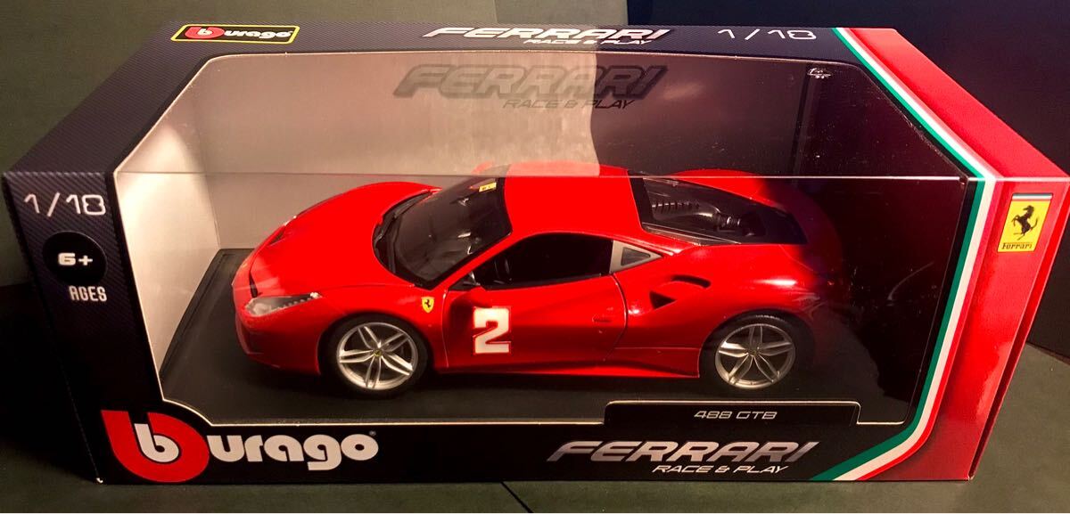 送料無料 Burago製 1/18 フェラーリ 488GTB 2号車 アニメ MF 送料無料 Burago製 1/18 フェラーリ 488GTB 2号車 アニメ MF