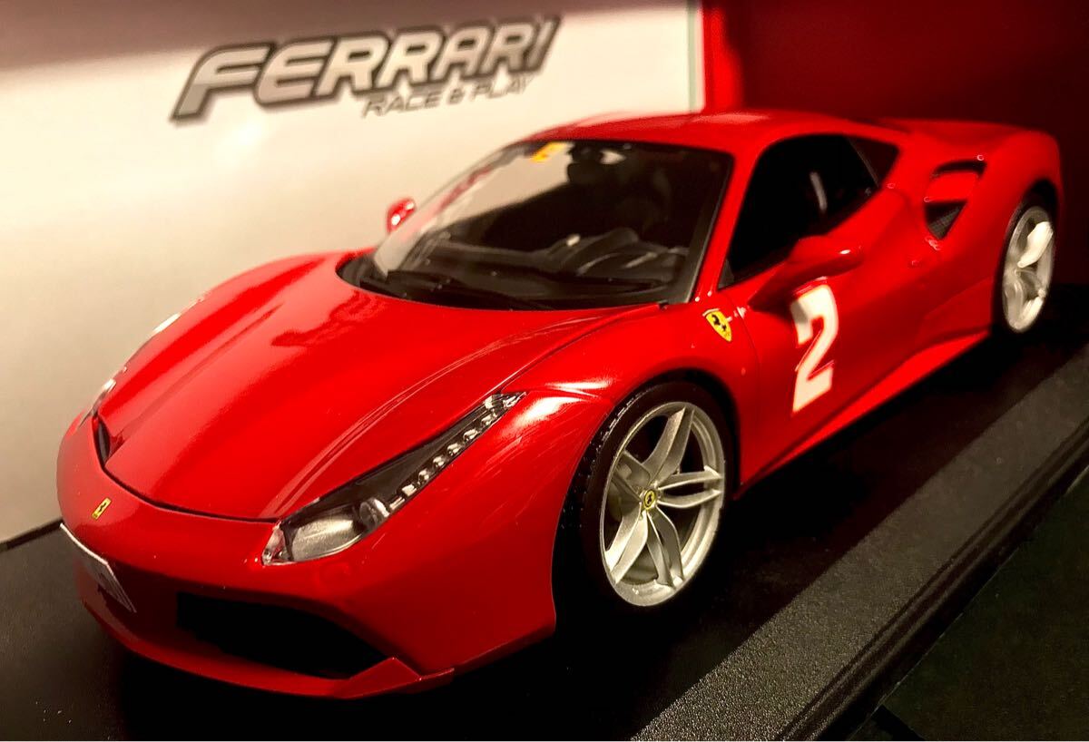 送料無料 Burago製 1/18 フェラーリ 488GTB 2号車 アニメ MF 送料無料 Burago製 1/18 フェラーリ 488GTB 2号車 アニメ MF